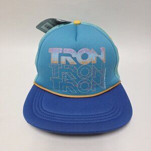 Disney Tron Ares Lightcycle Run Retro Adult Adjustable Trucker Mesh Hat Cap NEW